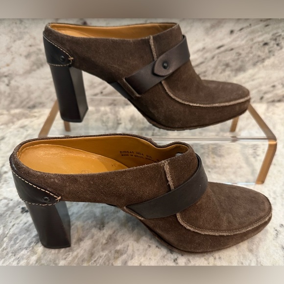 Cole Haan brown suede leather mules size 8.5 - Picture 2 of 7